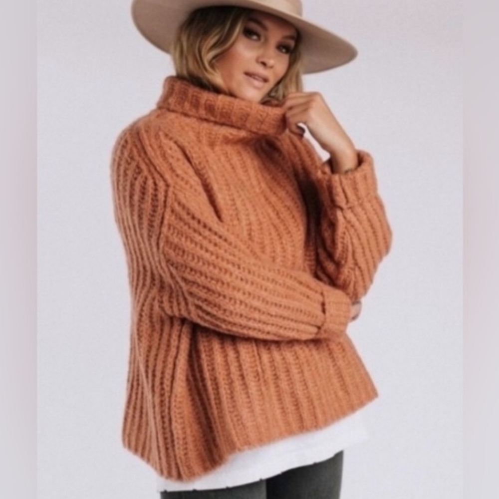 Free People Knit Sweater Wool, Alpaca...